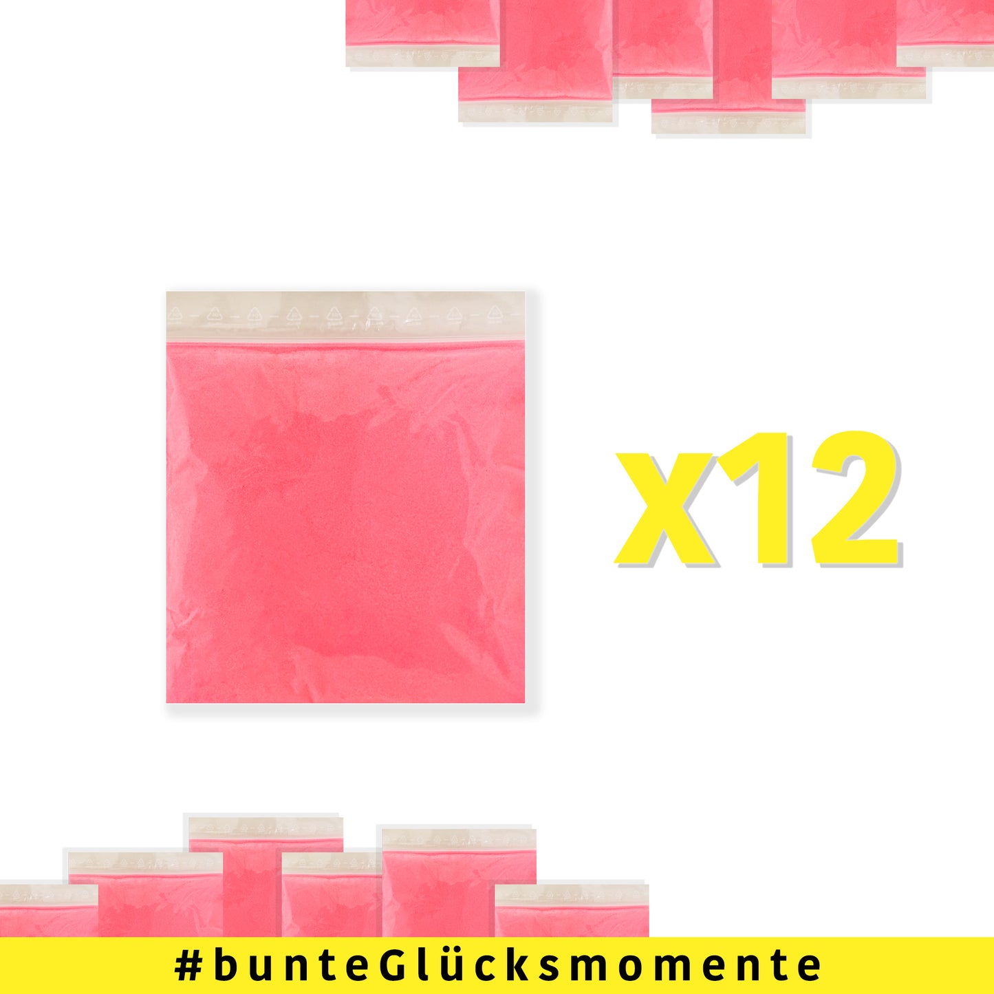 Love Colors Farbpulver für Garten & Poolpartys | 12er Set Pink