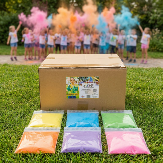Love Colors Farbpulver für Garten & Poolpartys | 200 Stück - Farbmix